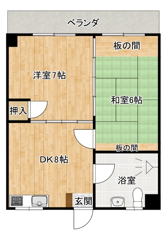 青葉ハイツの間取り