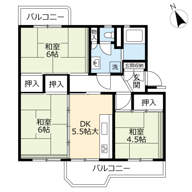 ＵＲ香椎若葉の間取り