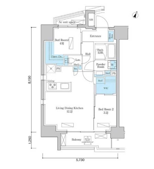 板橋区清水町のマンションの間取り