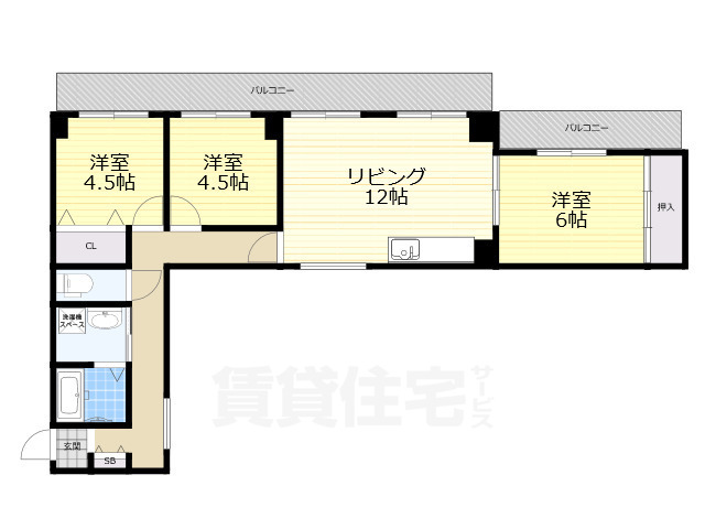 名古屋市南区菊住のマンションの間取り