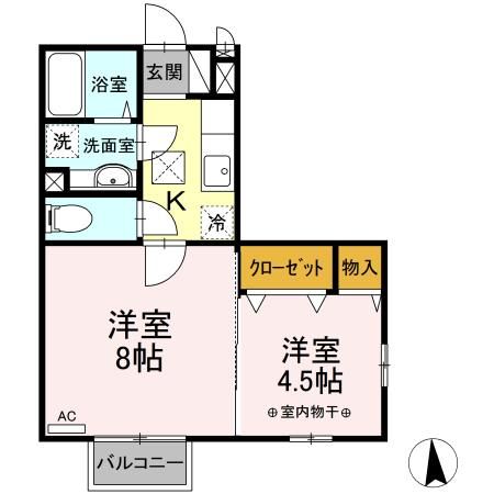 セジュール御山　Ｃの間取り