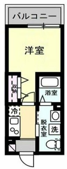 横浜市緑区中山のアパートの間取り