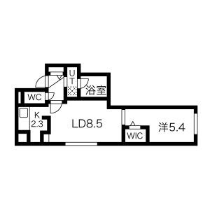 札幌市白石区本郷通のマンションの間取り