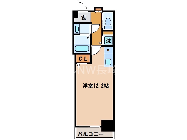 長崎市浜町のマンションの間取り