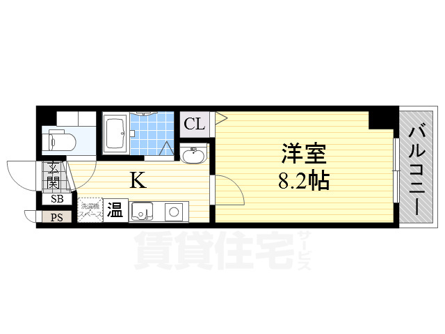 堺市堺区市之町西のマンションの間取り