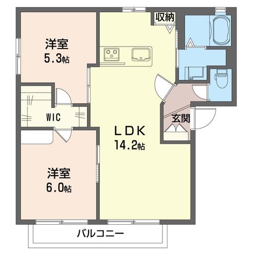 シャーメゾンMarsAの間取り