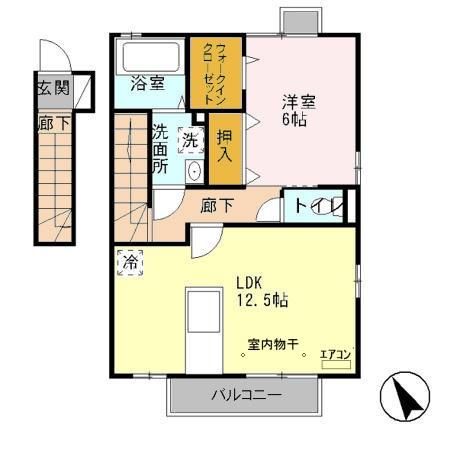 君津市久保のアパートの間取り