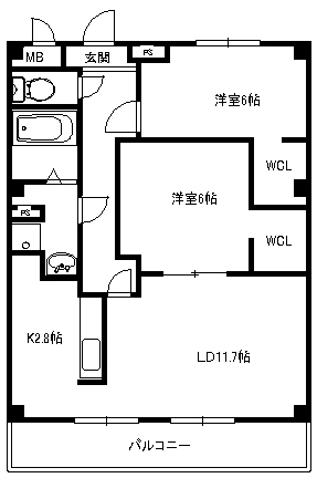 シェモア明正の間取り