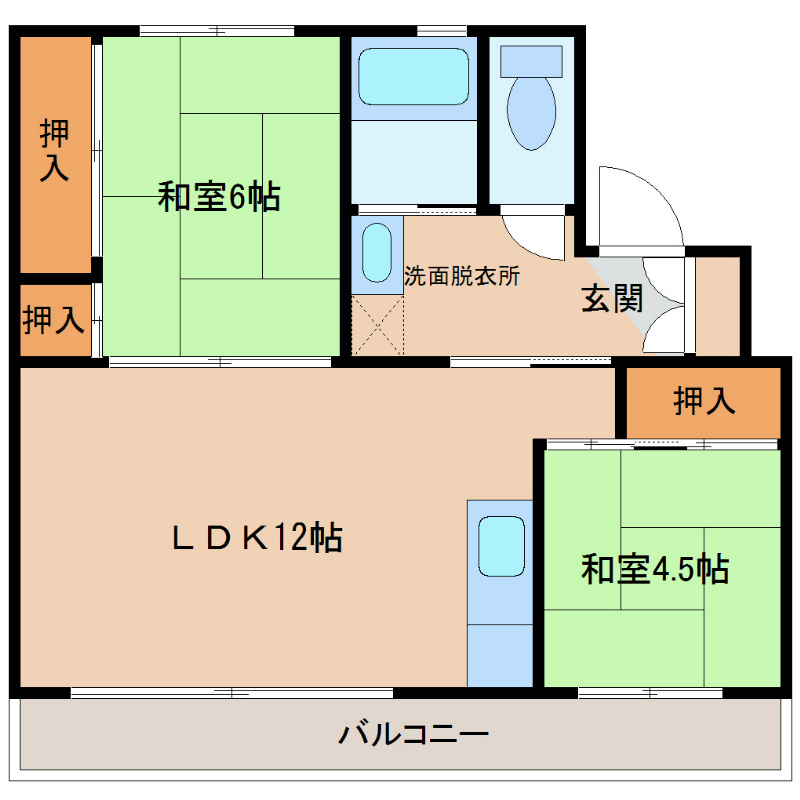 ファミール・烏帽子2号棟の間取り