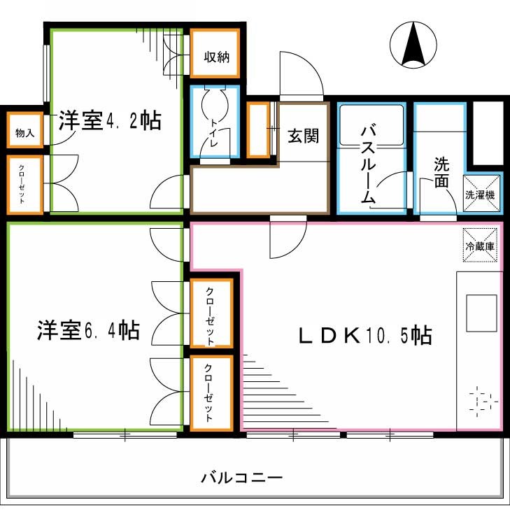 杉並区阿佐谷北のマンションの間取り