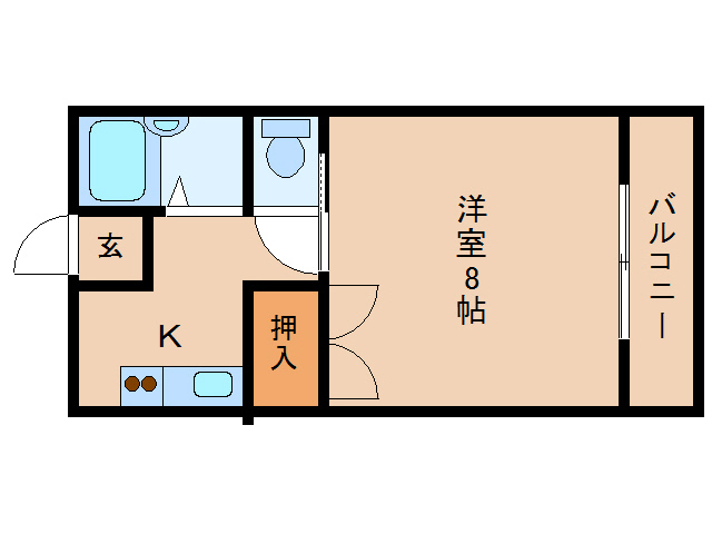 都城市上長飯町のアパートの間取り