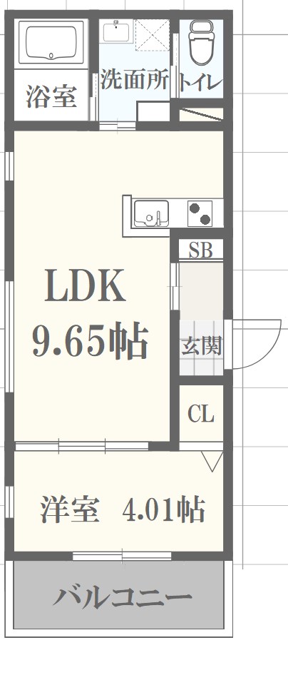 姫路市苫編のアパートの間取り