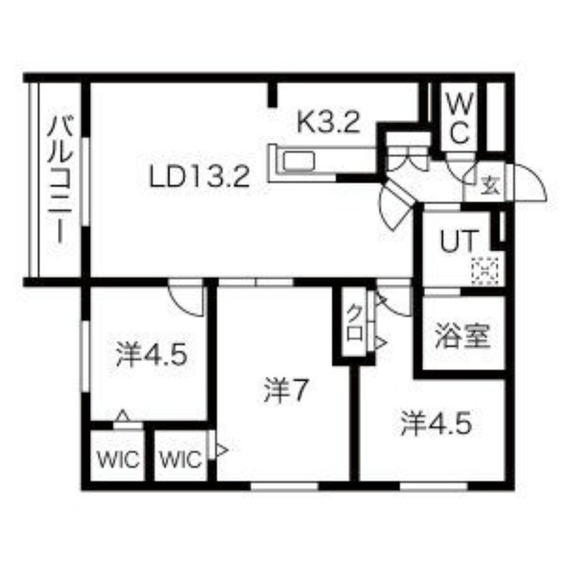 グランエリーナ南郷の間取り