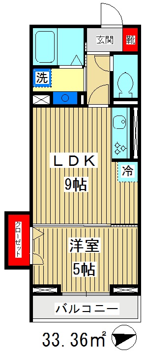 板橋区東新町のアパートの間取り