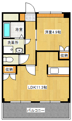 広島市西区古江西町のマンションの間取り