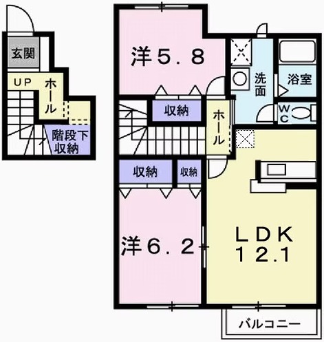 アンソレイエＩＫの間取り