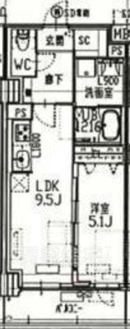 フレンシア西宮北口の間取り