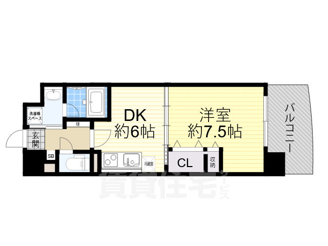 東大阪市高井田中のマンションの間取り