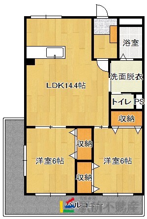 福岡市東区舞松原のマンションの間取り