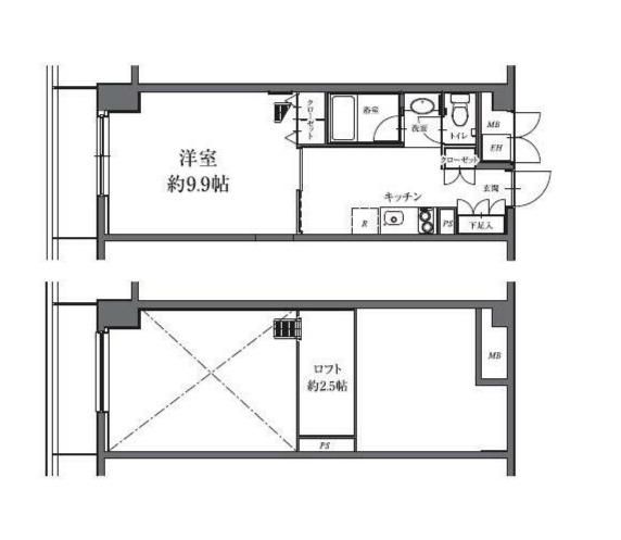 世田谷区駒沢のマンションの間取り