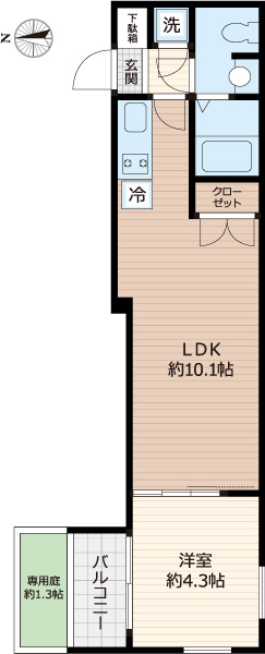 Beverly Homes 赤塚公園IIの間取り