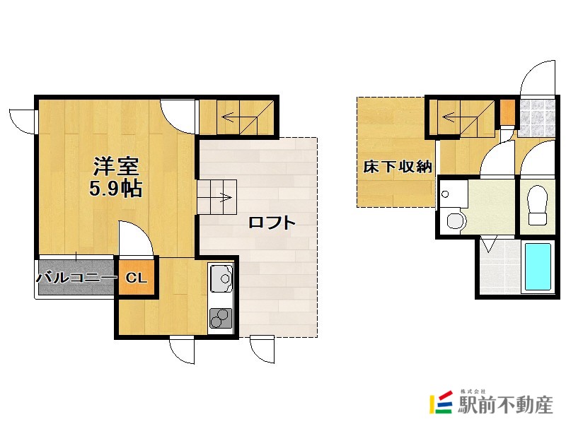 鳥栖市松原町のマンションの間取り