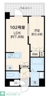 新宿区大京町のマンションの間取り