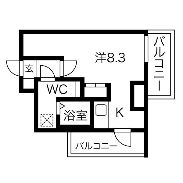 アストリア北大前の間取り