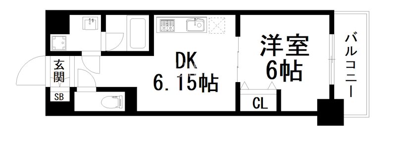 CAVANA九条烏丸の間取り