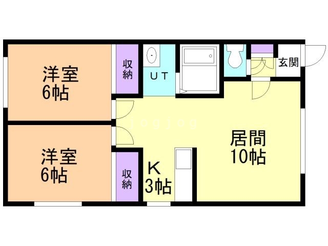 札幌市北区北二十三条西のアパートの間取り