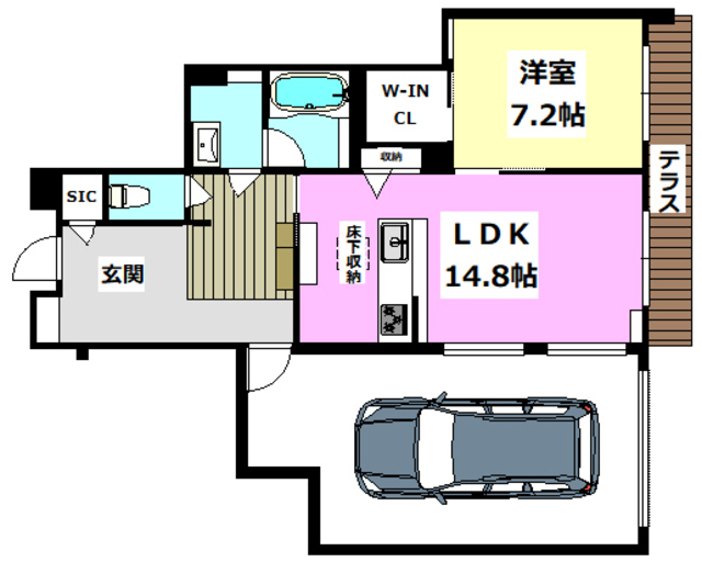 茨木市三島丘のマンションの間取り