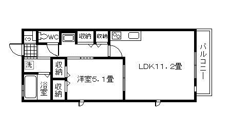 エレガント東谷山の間取り