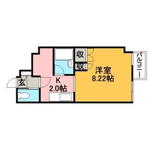 札幌市手稲区手稲本町一条のマンションの間取り