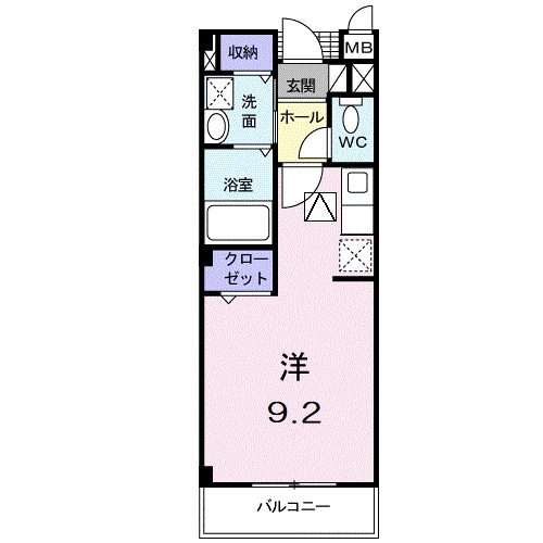 彦根市古沢町のアパートの間取り