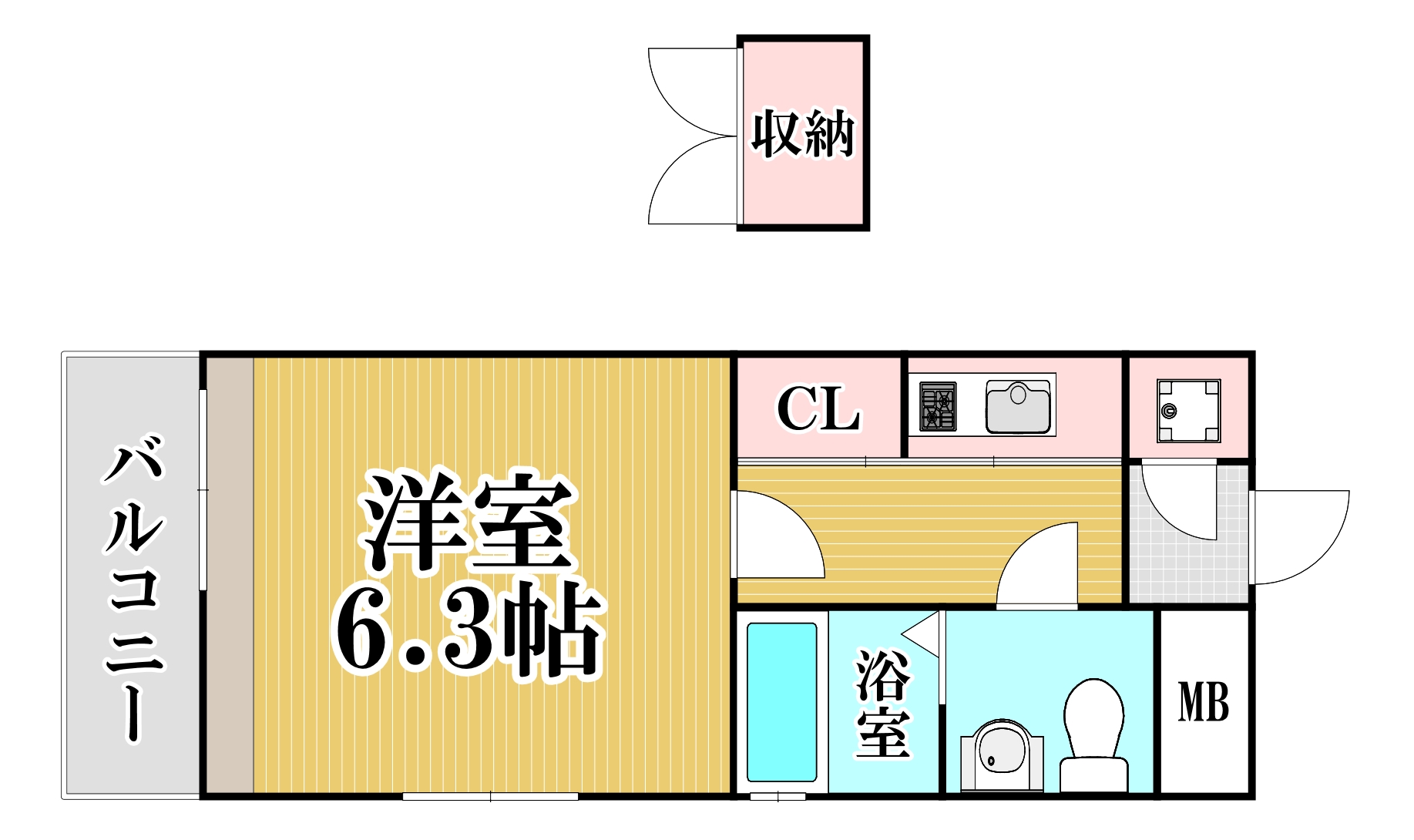 福岡市城南区鳥飼のマンションの間取り