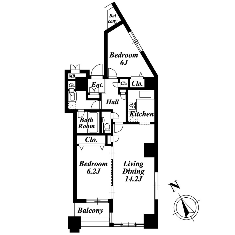LaSante池田山の間取り