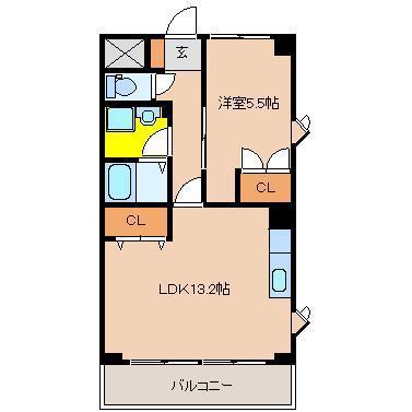 シャンテ城ケ崎の間取り