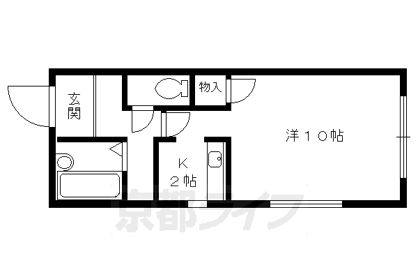 地下鉄烏丸線 北大路駅 徒歩15分 2階建 築33年の間取り写真