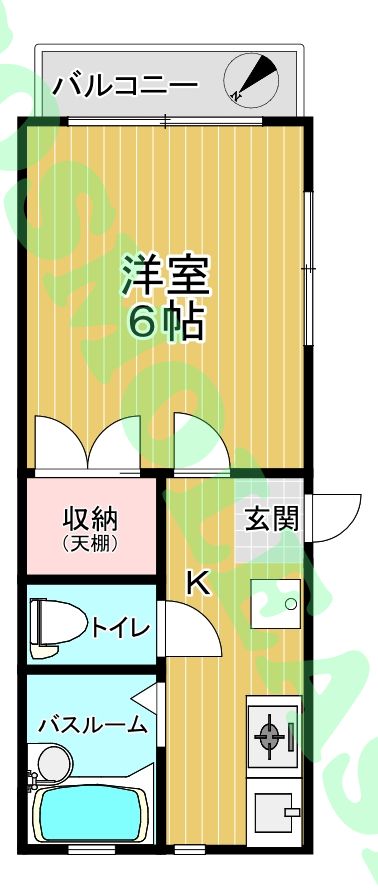 東急目黒線 不動前駅 徒歩4分 2階建 築34年の間取り写真