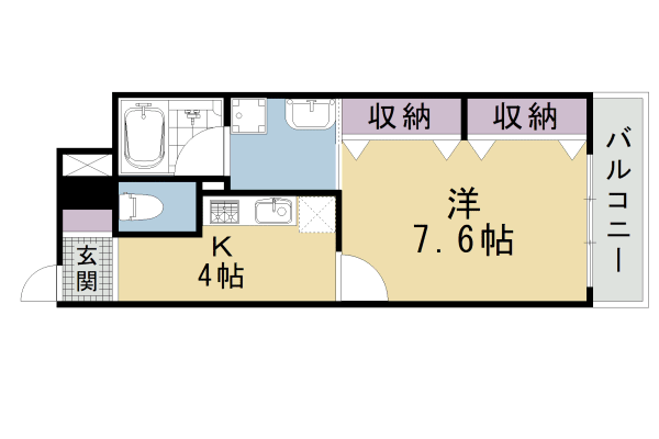 京都市中京区梅忠町のマンションの間取り