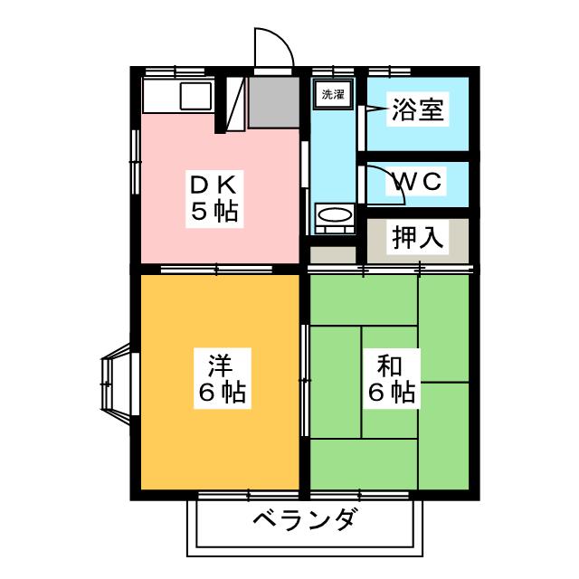 第８もえぎ野ハイツの間取り