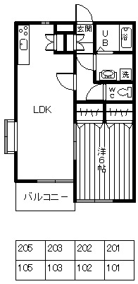 シャトルハイツ951の間取り