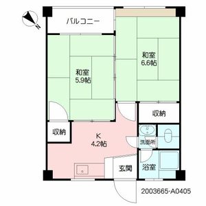 長崎市籠町のマンションの間取り