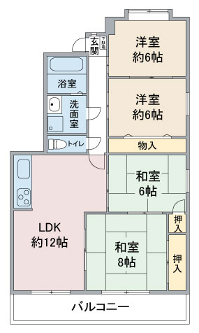 名幸ハイツの間取り