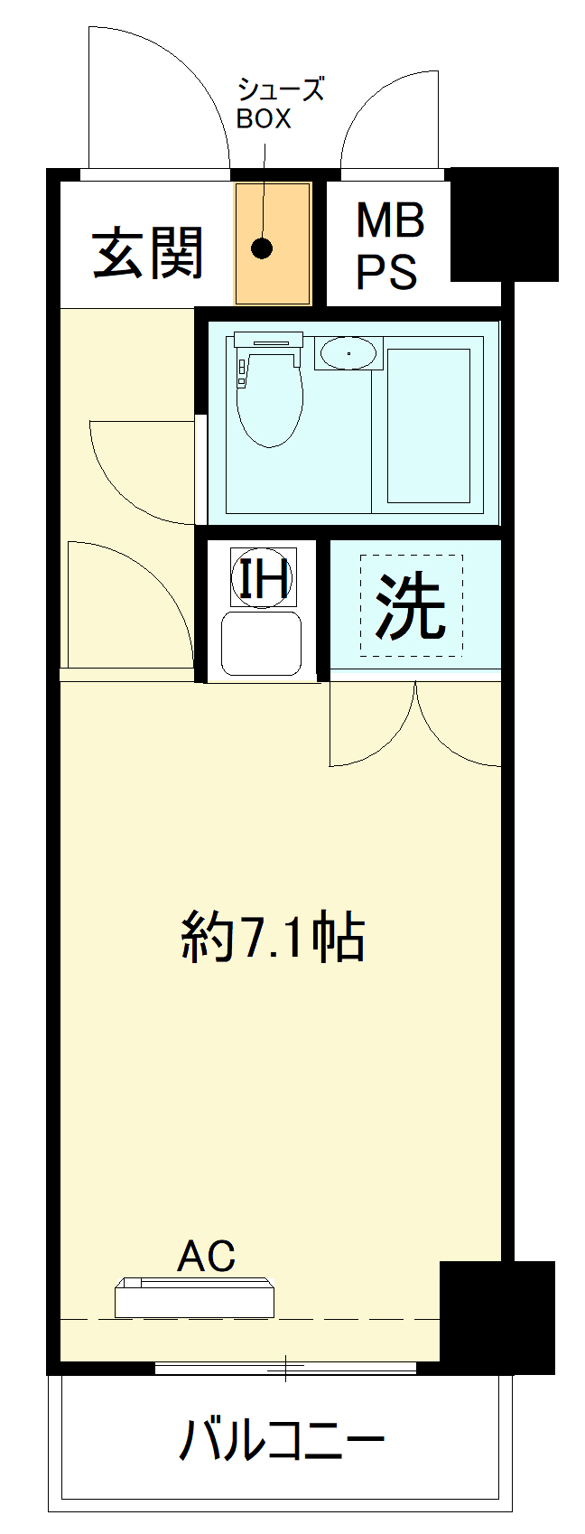 ホーユウコンフォルト神奈川新町の間取り