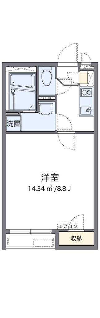 寝屋川市香里西之町のアパートの間取り