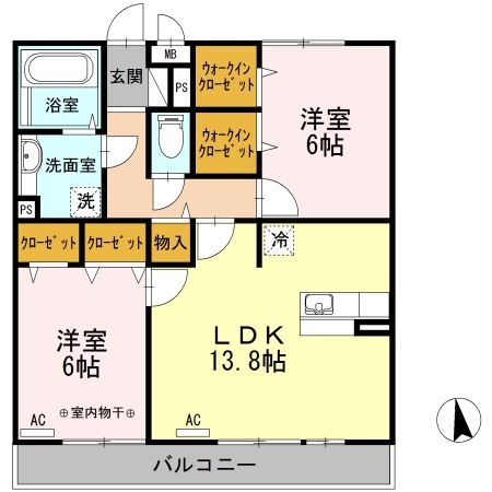 ＭＤＰマンション矢巾　Ａの間取り