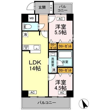 サンラモン本山IIIの間取り