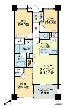 【立川市錦町のマンションの間取り】