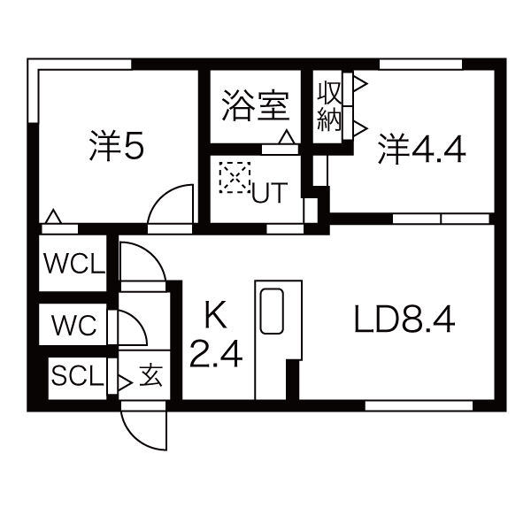 【ディアマンテ菊水の間取り】